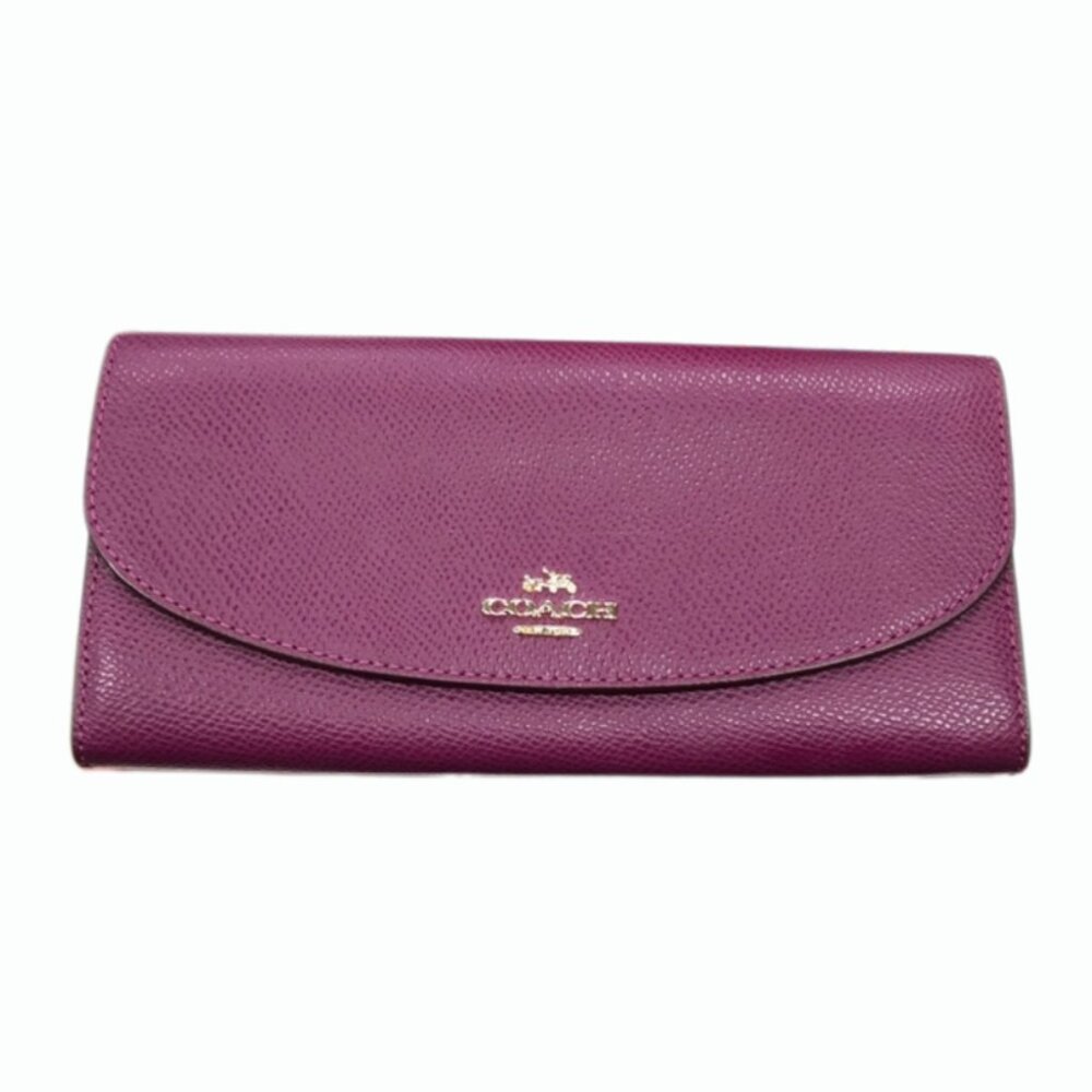 Authentic Coach leather wallet, burgundy/wine color